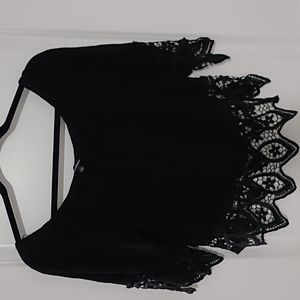 Black off shoulder blouse